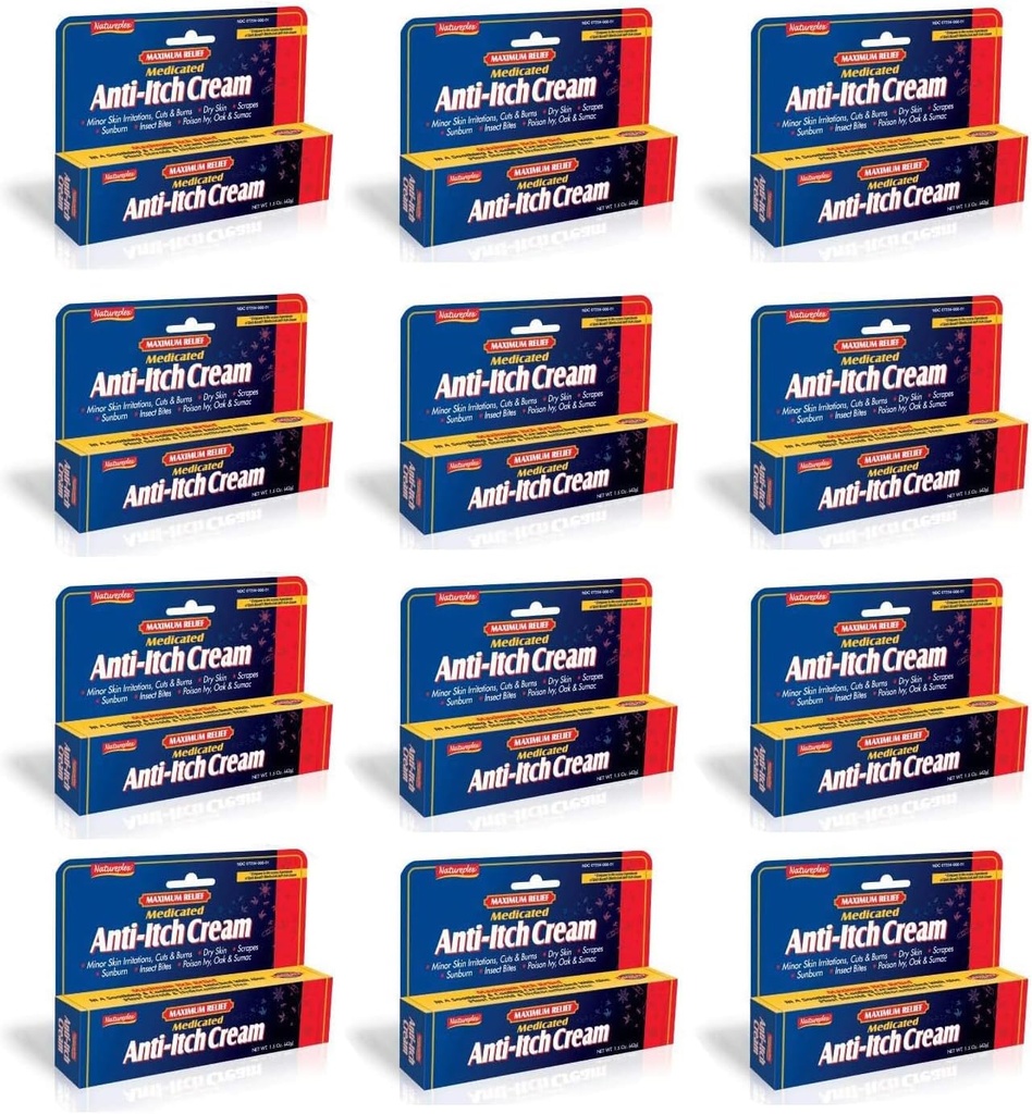 Maximale verlichting Gemedicineerde anti-Itch Cream 12 Pack