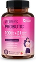 NATURE TARGET Probiotica voor vrouwen spijsverteringsgezondheid met 100 miljard CFU, Womens Probiotic for Gut Health & Immune Support, Huidverzorging, met Cranberry & D-mannose, 90 kauwtabletten (45 dagen levering)