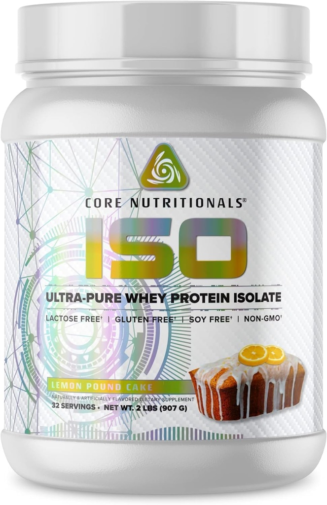 Core Nutritionals Iso Whey Protein Isolaat, Lactose, Gluten, & Sojavrij 