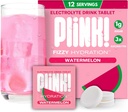 Plink! Fizzy Electrolyte Tablets voor volwassenen en kinderen Watermeloen, 12ct 