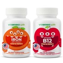 Kinderen IJzer 10mg + Vitamine C Kauwtabletten + Vitamine B12 Kauwtabletten Bundel