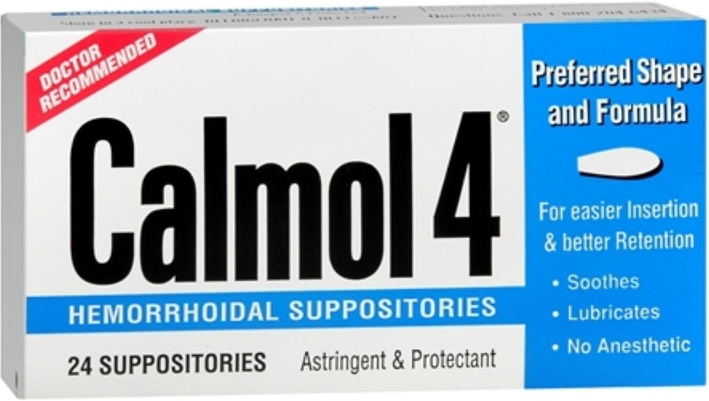 Calmol 4 Hemorrhoïdale hypotensies 24 Elk (pakket van 3)