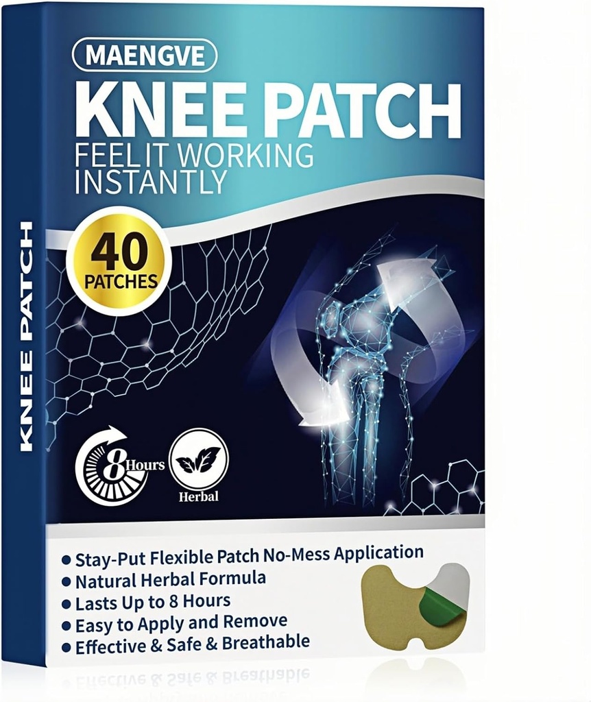 Kniepijn verlichting Patch 40 Count- voor knie, nek, schouder, rug en bot-on-bone Hot Patch, 8 uur van langdurige Joint Pain Relief