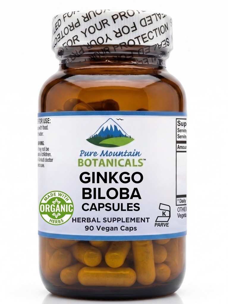 Ginkgo Biloba Capsules Kosher Vegan Caps met 400 mg Ginkgo Biloba Leaf en Ginko Extract Supplement