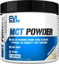 Evlution Nutrition MCT Powder - Keto Supplement - MCT Oil Powder - 10G Medium Chain Triglycerides - Brain & Body Energy Drink - Fatty Acid Supplement - Vegan & Non-GMO - 20 Servings - Unflavored