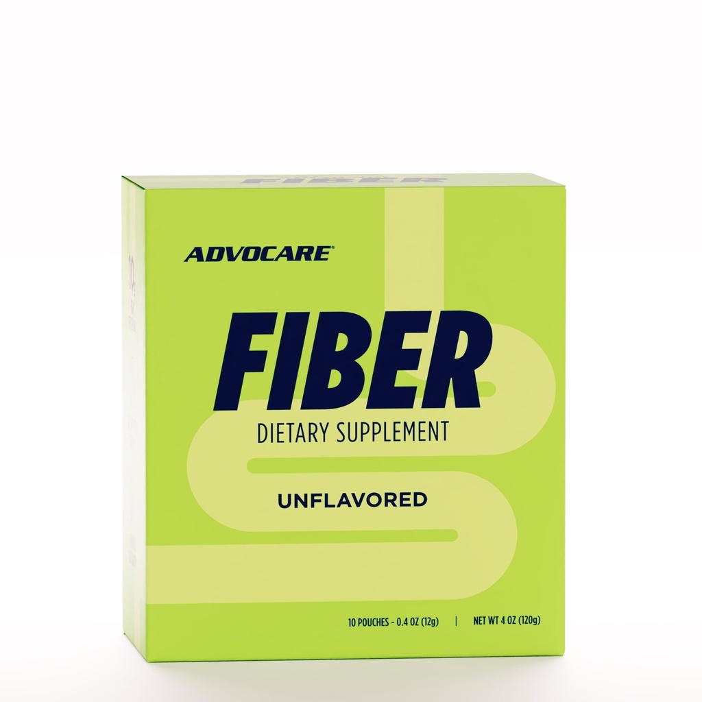 Advocare Fiber Dieetsupplement - Dagelijkse poedersupplement met oplosbare en onoplosbaar vezels - Blend Inclusief psylliumzaad en maïs - Ondersteunt spijsverteringsgezondheid* - Onopgelost - 10 zakken