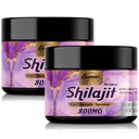 800Mg Shilajit Pure Himalaya Organic, Shilajit Resin Maximum Potency Gold Grade, Shilajit Supplement met 8-in-1 Natural Blend & 85+ Trace Minerals for Women, Energy & Immunity,60 Grams(2 Packs)