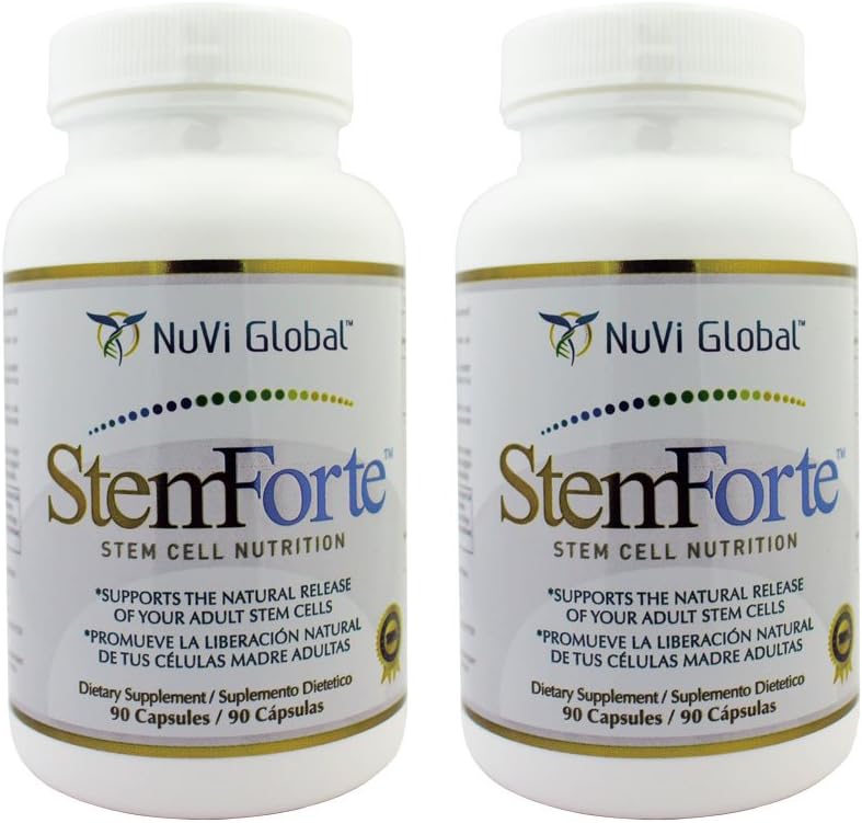Plus Stam Cell voedingssupplementen voor mannen, vrouwen - twee flessen - geavanceerde stam cel en Telomere activiteit ondersteuning - bevordert natuurlijke release van stam cel, verhoging van energie, focus, Mood
