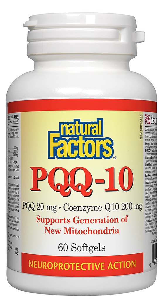 Natuurlijke factoren, PQQ-10, Ondersteunt energie en gezonde veroudering, Dieetsupplement, 30 softgels (30 porties)