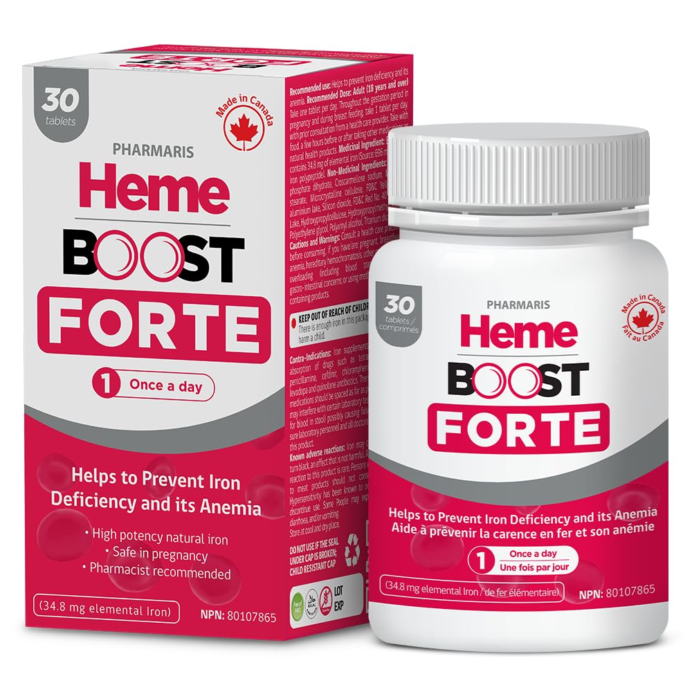 Hemeloost Forte 34.8 mg (696 mg Hemelijzer) I 30 tabletten I High Potency Natural Iron Supplement I Hoge absorptie en zachtheid op maag I ijzer pillen voor volwassenen en veilig voor gebruik bij zwangerschap
