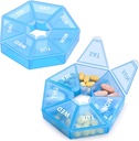 Wekelijkse Pillen Organisator Grote 7 dagen pil Box Organisator Dagelijkse Geneeskunde Case voor Vitamine Fish Oil Pillen Supplementen Artritis Vriendelijk