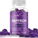 Saffraan extract Gummies met passiebloem en vitamine D2 - Saffraansupplementen voor Mood Support, Digestie, & Energy 60 Servers