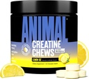 Animal Creatine Kauwtabletten - Verbeterde Creatine Monohydraat met AstraGin om de absorptie te verbeteren, Zeezout voor toegevoegde pompen, Heerlijke en handige kauwtabletten - Citroenijs