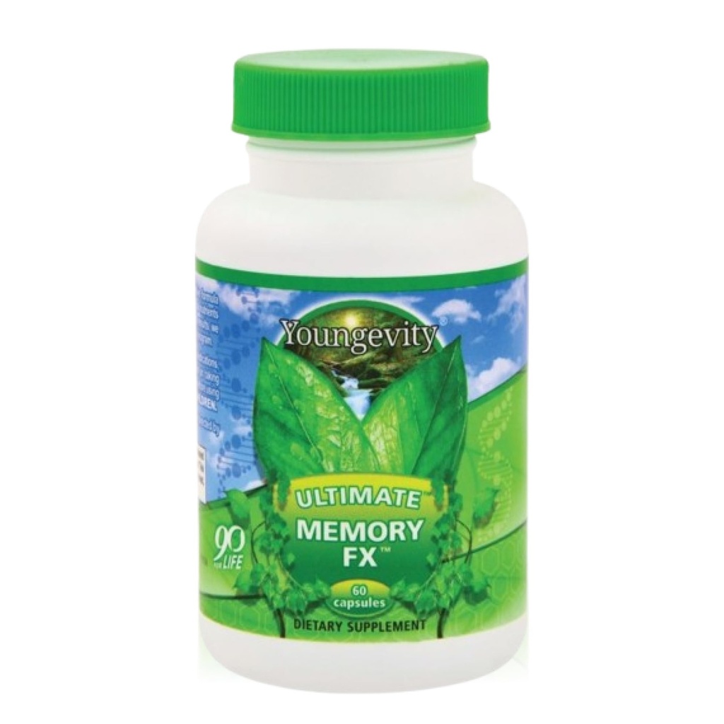 Youngevity Ultimate Memory FXTM: Ginkgo Leaf, Periwinkle Herb + Vitaminen om Hersenfunctie en geheugen te ondersteunen - Hersengezondheid, Geheugenbewaring Supplement (60 capsules)