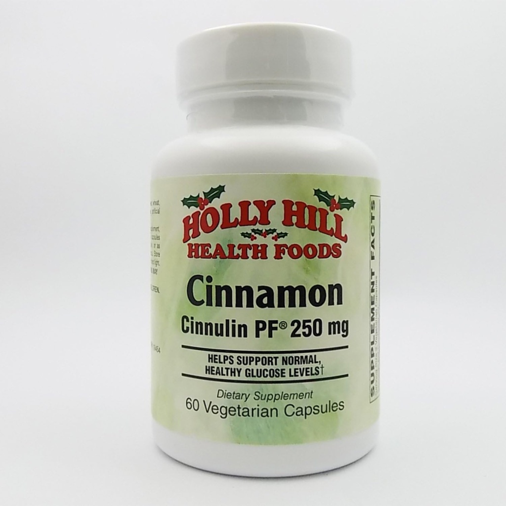 Holly Hill Health Foods, Cinnamon, Cinnulin PF 250 MG, 60 Vegetarische Capsules