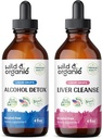 Wild & Organic Alcohol Detox Tinctuur 4 fl oz & Lever Reiniging Tinctuur 4 fl oz