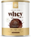 Solgar Grass Fed Whey to Go, Chocolade - 2,3 lb - Grass-Fed Wei Proteïne Poeder - rBGH Vrij, Non-GMO, Glutenvrij - 36 Servers