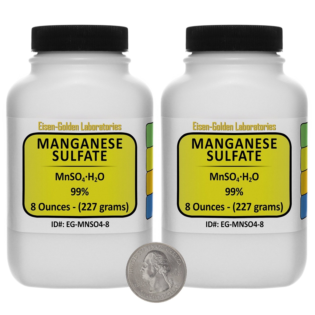 Mangaansulfaat [MnSO4(H2O)] 99% AR Graad Poeder 1 Lb in twee space-Saver flessen