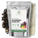 Elanen Naturals Biologische Vlierbessen Siroop Kit, Makes up to 24 oz, Includes Natural Cotton Brew Bag, USDA Certified Biologische Gedroogde Vlierbessen en Immune Ondersteuning Kruiden, Bulk Kit, 4 oz. (113g)