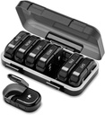 Weekly Pillen Organisator 2 keer per dag, AM PM Pillen Organizer 7 dagen, Portable Pillen Case 14 dagen, Vocht Proof Large Pillen Dispenser, Large Travel Pillen Box voor Vitaminen Supplementen (zwart)