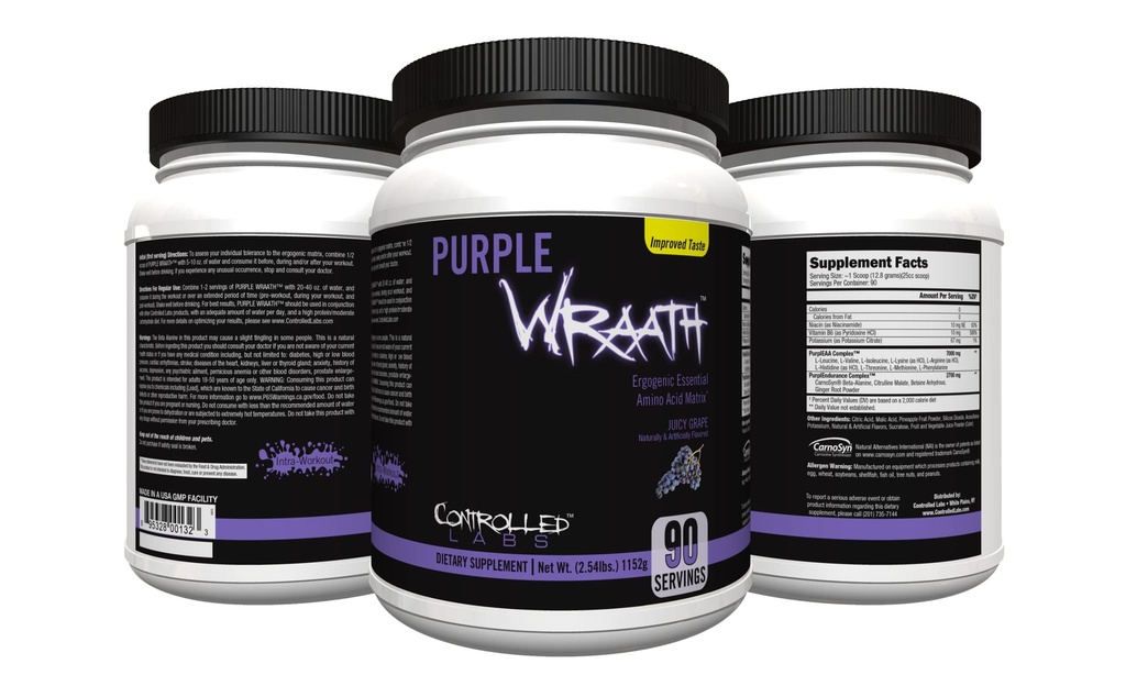 GECONTROLEERDE LABS Paarse Wraad 90 Serveren sappig Grape, 2,5 pond