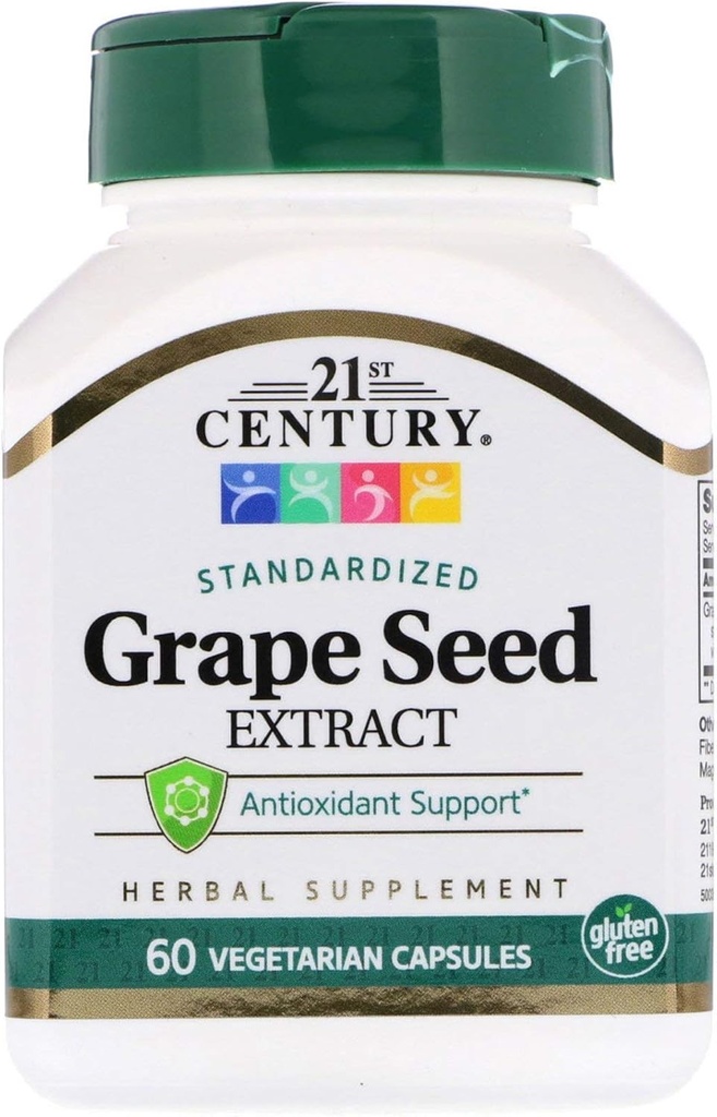 21e eeuw Grape Seed Extract, 60 Caps