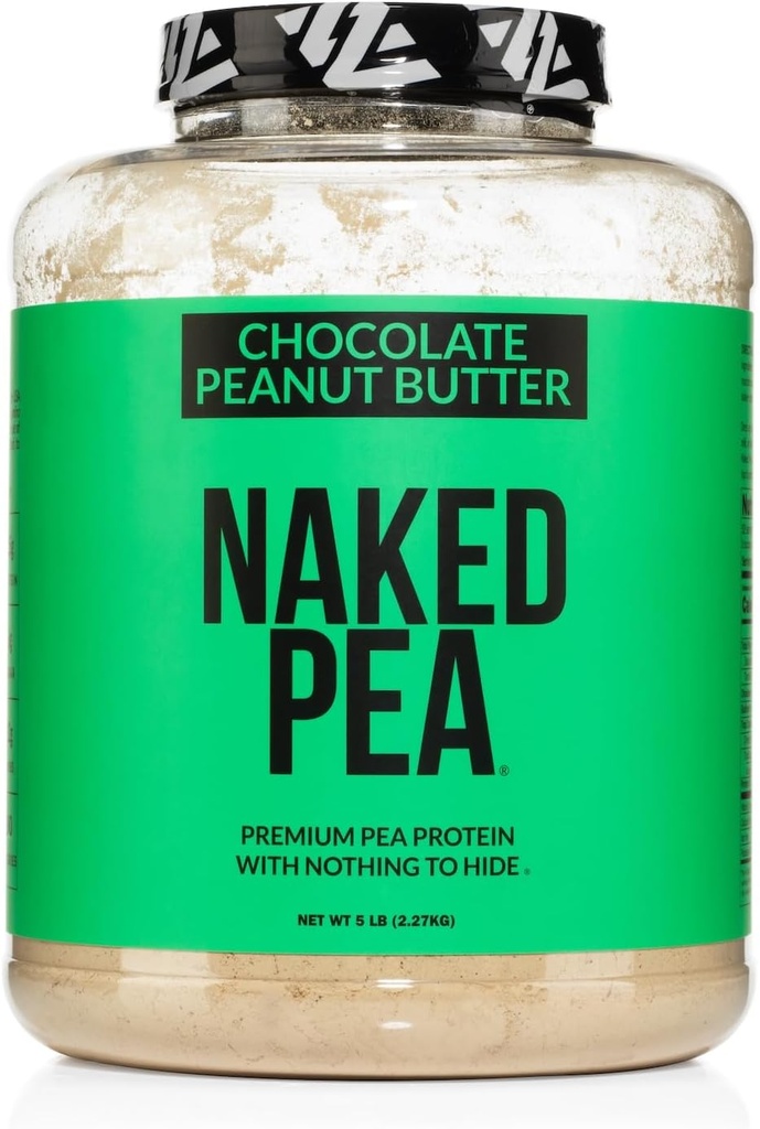 NAKED Pea - Chocolade Pindakaas Proteïne van Amerikaanse en Canadese boerderijen, Biologische Cacao, Biologische Kokossuiker - Geen GGO, Geen soja, en Glutenvrij, Hulp Groei en Herstel - 52 Serven