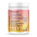 Fit & Lean Amino Hydration Plus Energy, Pre Workout Powder, 6g Vegan Essemtial Amino Acids, EAA, BCAA, Glutamine, Electrolytes & Natural Cafeine, Pink Limonade, 30 Serve