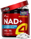 NAD Plus Supplement 1400mg - NMNH Supplement Alternatieve ondersteunt gezonde veroudering Complex met Nicotinamide Riboside & Gotu Kola, Collageen - Krachtige NAD+ Formule voor energie, huid & cognitief, 60 caps