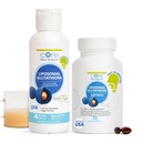 Core Med Science Liposomale Glutathion Soft Gels & Liquid Supplement Bundle for Energy, Brain Health, Skin & Liver Health