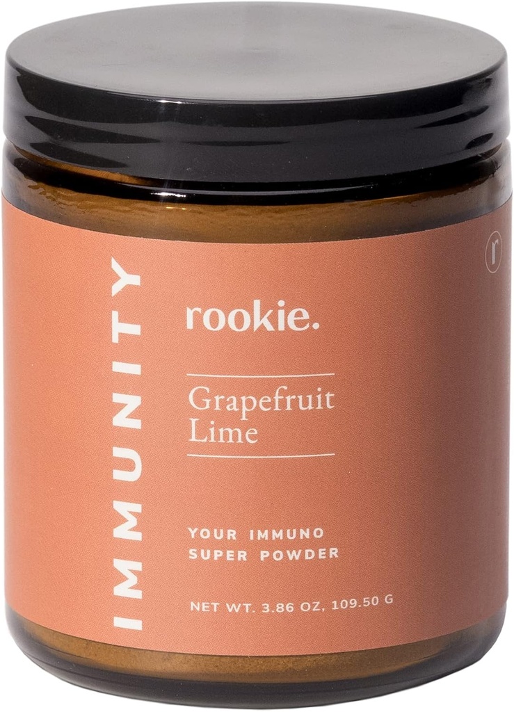 Immunity Health Preventive Boost Powder by Rookie Wellness, Inclusief Vitamine D, Vlierbes, Gember, Natuurlijke Wellness Remedy Vitaminen Supplement, Grapefruit en Lime smaak (30 Serving Jar)