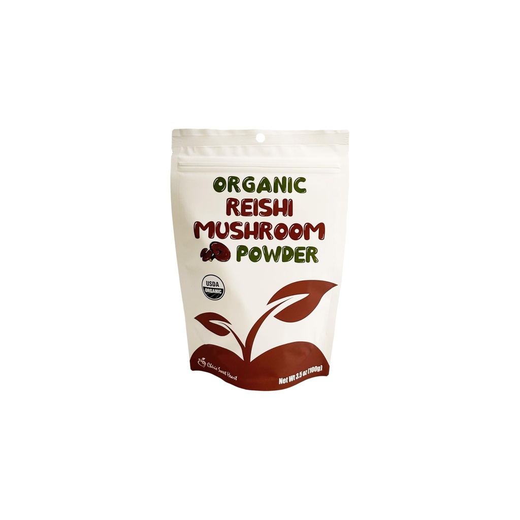 Cherie Sweet Heart Biologische Reishi paddopoeder, 3,5 Oz, Immune Boosting, Koffie Enhancer (Verpakking mei Vary)