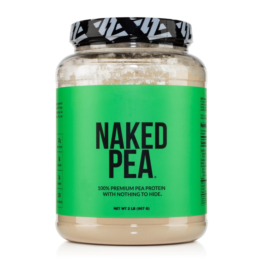 NAKED Pea - 2LB 100% Pea Proteïne Poeder van Noord-Amerikaanse boerderijen - Unflavored Vegan Pea Proteïne Isolaat - Plant Proteïne Poeder, Gemakkelijk te Digest - 30 porties