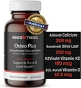 Osteo Plus 4-in-1 Uitgebreide supplement - Calcium met vitamine D3, K2 en Bonolive - Ondersteunt gezonde veroudering - Glutenvrije, niet-GMO, Veganistisch (60 Tel.)