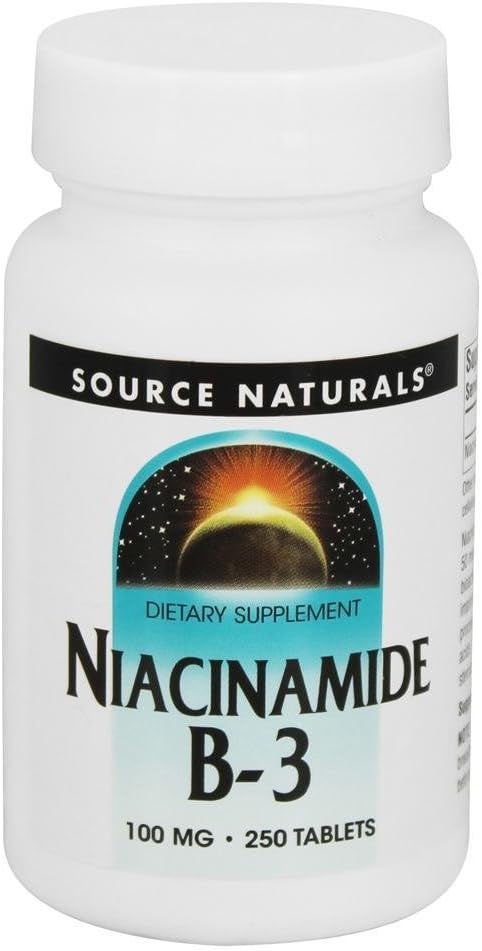 Bron Naturals Niacinamide B-3 100mg Metabole ondersteuning - 250 tabletten