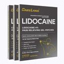 CARELAND Lidocaine Gel Patch, 18 Count Maximale sterkte pijn Patches voor spierverlossing in nekknie rug en schouders ongeparfumeerde Numbing Patch voor kalmerende zenuwen, gewrichten