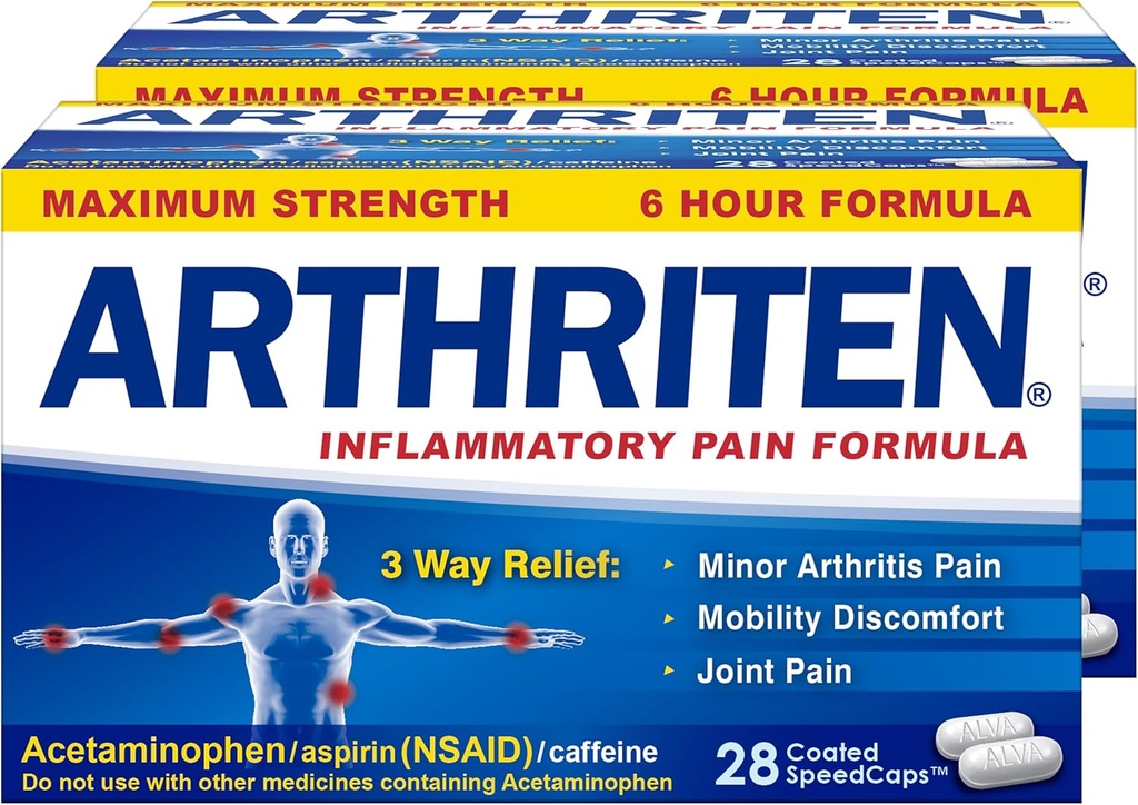 Inflammatory Pain Formula - Maximale sterkte - 6 uur Formule - 28 capletten (verpakking van 2)