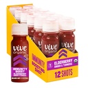 Vive Organic Immune Support Vlierbes Shot, Cold-Pressed Kurkuma & Gember, Glutenvrij, Veganistisch, Immunity Boost Vlierbes, 2 Fl Oz (Pack van 12)