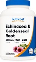 Nutricost Echinacea & Goldenseal Root, 500mg, 240 Capsules - Vegetarische Caps, Niet GGO, Glutenvrij