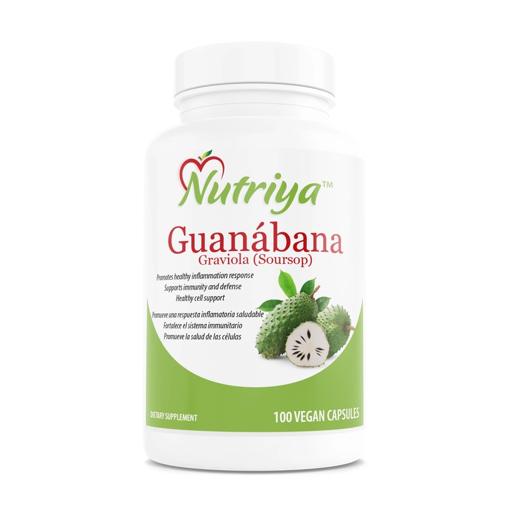 Guanábana (Gaviola-Soursop) - Super Antioxidant-Supports Healthy Cell - Immuun System Booster - 100 Vegetarische Capsules