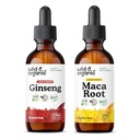 Wild & Organic Ginseng Tinctuur 2 fl oz & Maca Wortel Tinctuur 2 fl oz