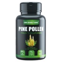 Pine Pollen Supplement wtih Gember wortel en vitamine C, 99% Gebarsten celwand,120 Veggie Capsules, Focus&Immune Verbeteren voor vrouwen en mannen