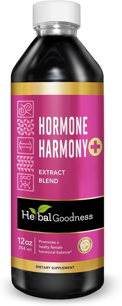 Herbal Goodness Hormone Harmony, Menopauze supplementen voor vrouwen, Hormone Balance voor vrouwen, Perimenopause supplementen, Organic Estrogen Supplement, Happy Hormones, Vruchtbaarheid, Borstvoeding 1 btl (12oz)