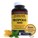 Y.S. Biologische Bijenboerderijen Propolis-Raw Onbewerkt 1000mg - Uw Gateway naar Wellness - 90 Capsules met Bonus wereldwijde voeding Multi Purpose Key Chain