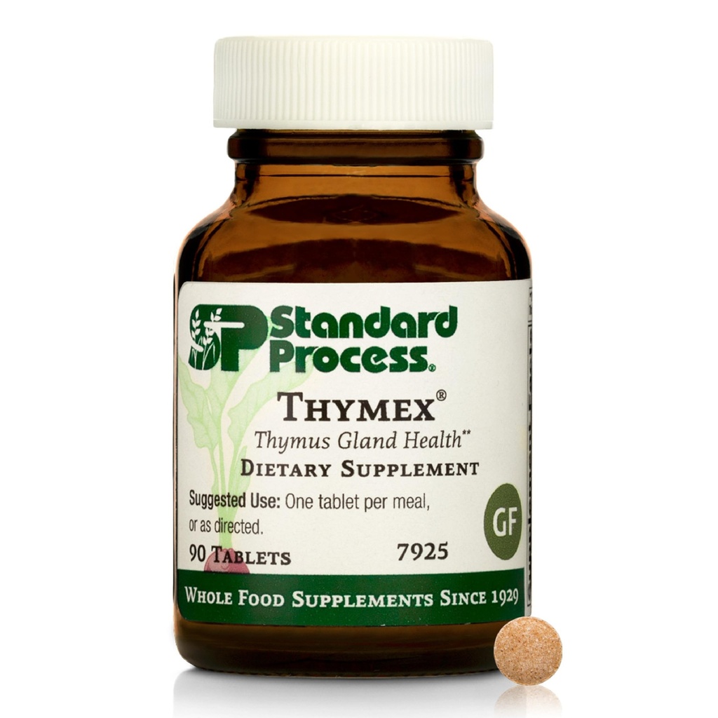 Standard Process Thymex - Cytosol Extract Dietary Supplement for Immune Health - Gluten-Free, Non-Dairy, & Non-Soy - 90 Tablets (90 Servings)