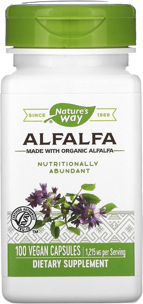 Nature's Way Alfalfa bladeren -- 100 capsules