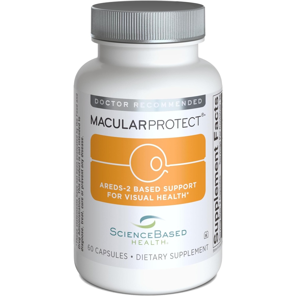ScienceBased Health MacularProtect AREDS 2 Formula – Eye Health Vitamin & Mineral Supplement with Lutein, Zeaxanthin & B Vitamins for Macular & Vision Support – 60 Capsules