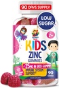Zink Gummies voor kinderen - Kauwbare Zink Gummy Supplement voor kinderen Immuun Ondersteuning - Low Sugar Natural Antioxidant Non-GMO vitamine kauwtabletten voor peuters & tieners - 90 Gummies