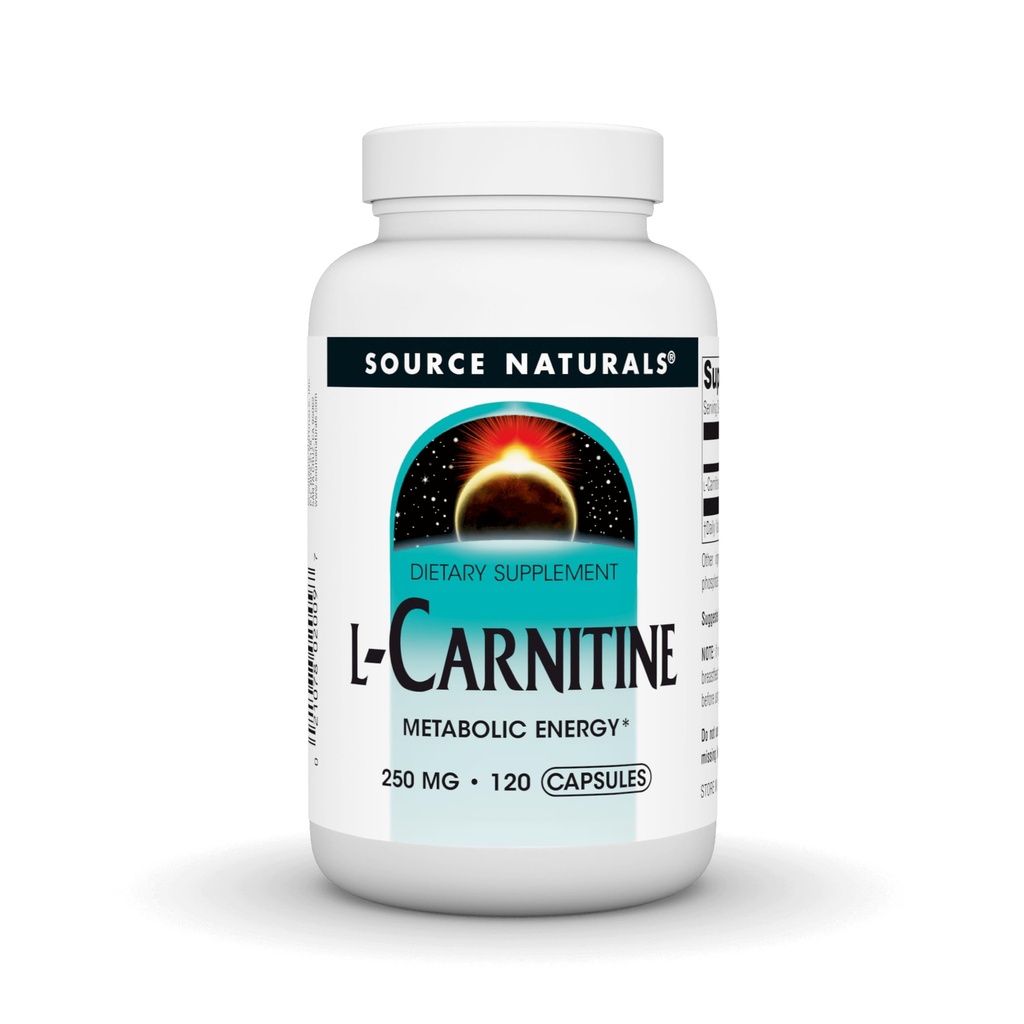 Bron Naturals L-Carnitine, Metabole Energie*, 250mg - 120 Capsules