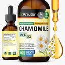 BIO KRAUTER Kamille Bloemen Tinctuur - Kamille Extract - Bevat Apigenin - Supplement voor ontspanning en rust Ondersteuning - Alcohol en suikervrij - Vegan Drops 2 Fl.Oz.